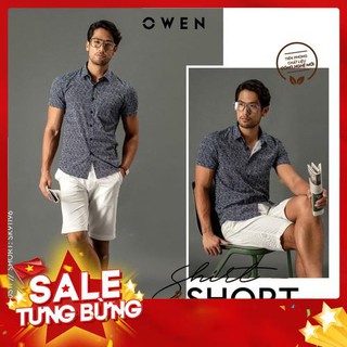 [SIZE 39]  Áo sơ mi cộc tay Owen AS90511N - Áo sơ mi nam  Owen