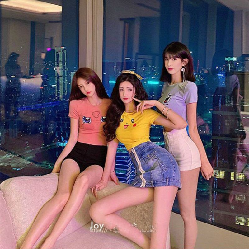 Áo croptop bikachu siêu đáng yêu (B.C)