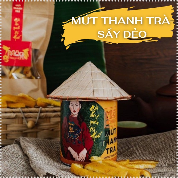 [VSATTP] Mứt Thanh Trà Sấy Dẻo Hộp Nón Đặc Sản Cố Đô 150g - Mộc Truly Hue's