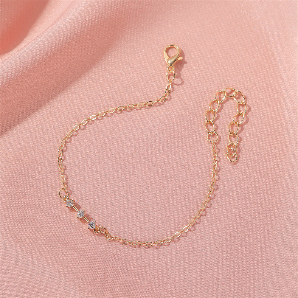 Dây đeo tay zircon thiết kế đơn giản cho nữ