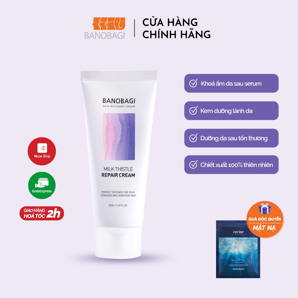 Kem Dưỡng BANOBAGI Milk Thistle Repair Cream 50ml (Chính hãng - tem chống hàng giả bộ công an - date 2023)