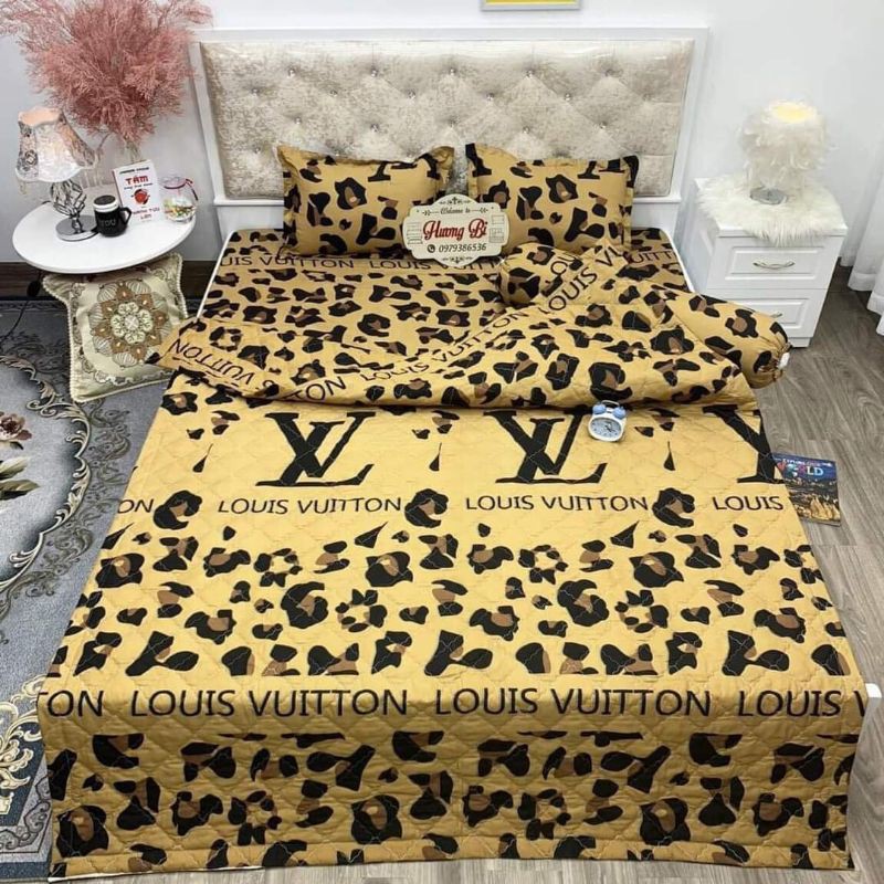 Bộ chăn ga gối set hè 5 món poly Hàn Quốc