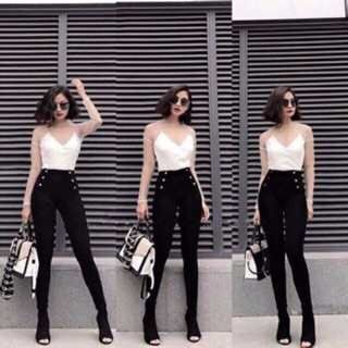 Quần Legging Cạp Cao 6 Đinh