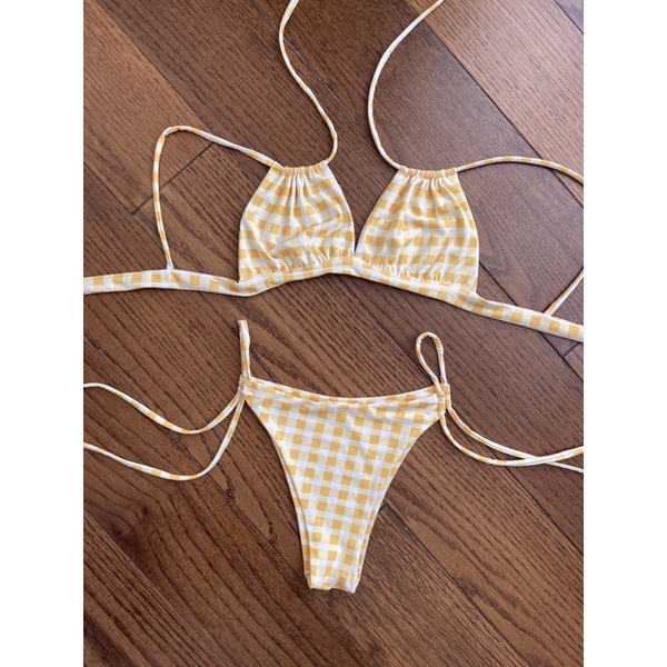 Jeune Bikini - Hoạ tiết kẻ vàng