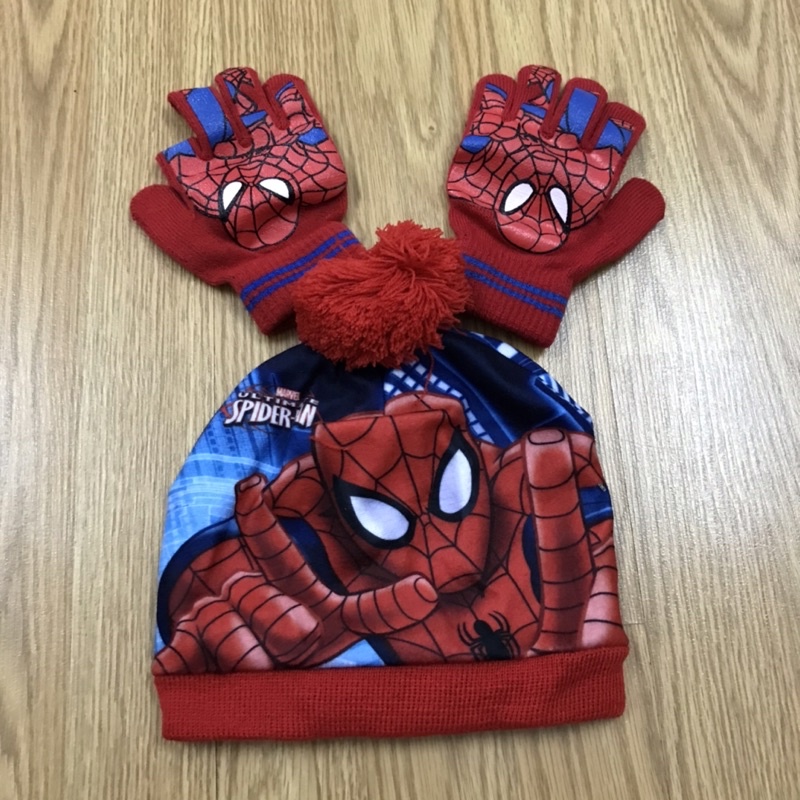 Mũ len kèm găng tay cho trẻ em phong cách hoạt hình