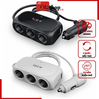 Bộ chia tẩu sạc ô to ra 3 cổng tẩu 2 cổng usb