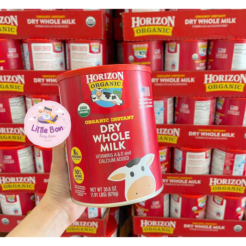 Sữa bột hữu cơ Horizon Organic Dry Whole Milk Mỹ 870gr bay air_Date 27/01/2023