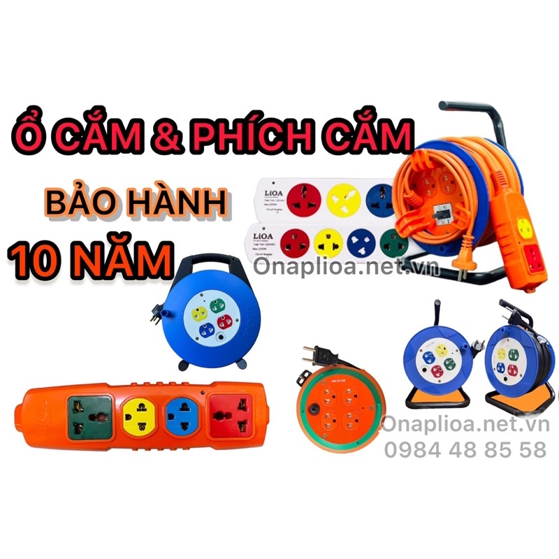 Ổ Cắm Lioa 6 Ổ cắm 3 chấu