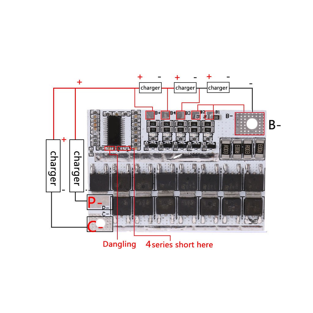 Bảng mạch bảo vệ pin Lithium Kiss * 12V 100A 4S BMS Li-ion LiFePO4