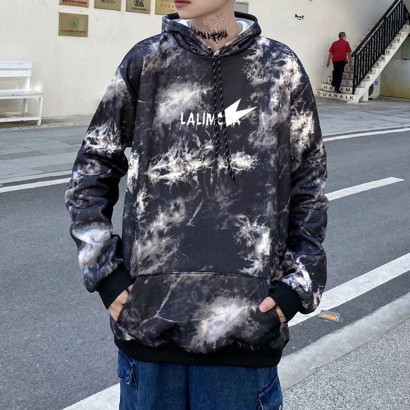 Áo Hoodie Tay Dài Phong Cách Hip Hop Đường Phố Cá Tính Trẻ Trung Cho Nam M-5Xl