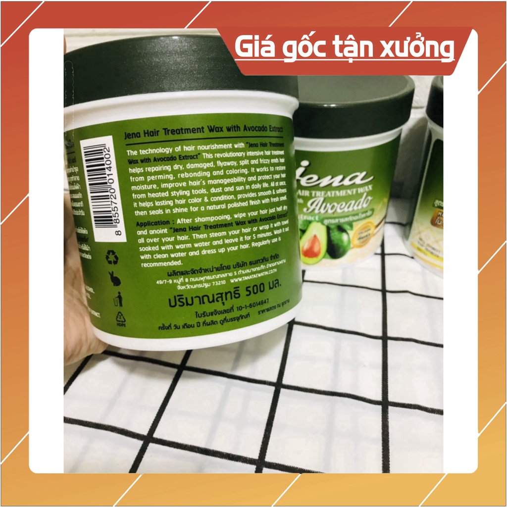 Kem ủ tóc Jena Hair Treatment Wax VỊ BƠ- Thái Lan (500g)