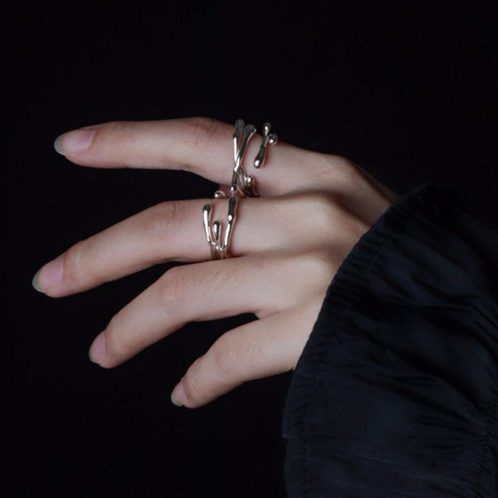 Nhẫn Hở Họa Tiết Hình Học Phong Cách Gothic Punk Thời Trang Cho Nữ