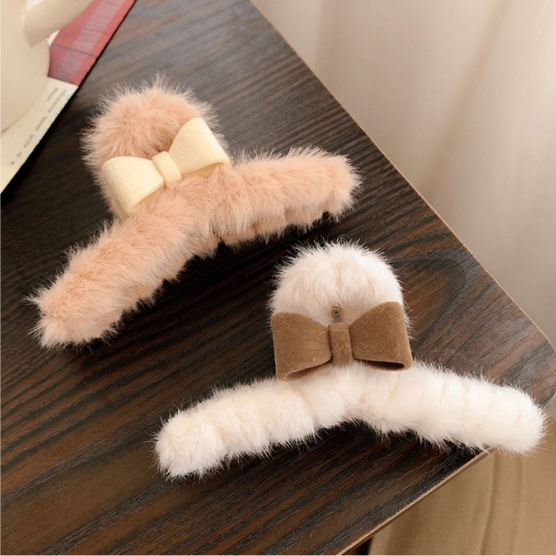 Kẹp Tóc Hình Cá Mập Phối Lông Dễ Thương Phong Cách Hàn Quốc Cho Bé Gái