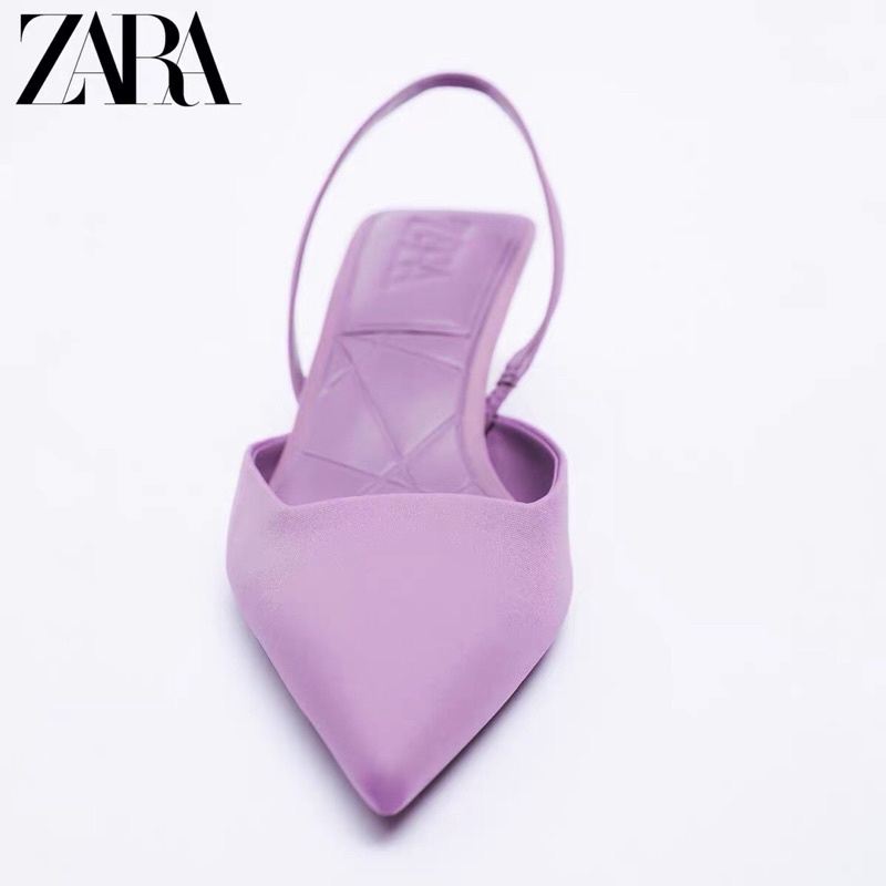 GIÀY CAO GÓT ZARA HỞ GÓT ĐẾ AIRFIT MÀU TÍM