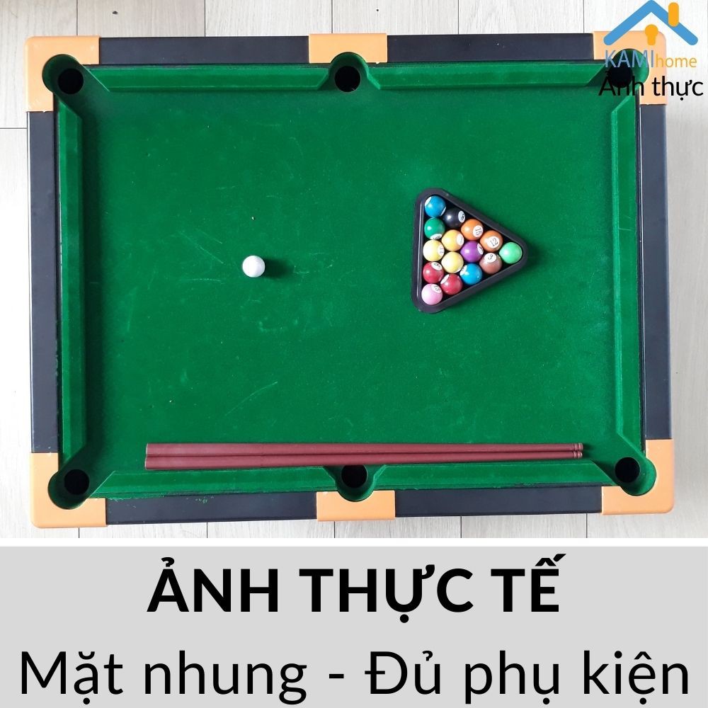 Bàn bi a mini cỡ 37x49cm hàng chuẩn mặt nhung Đồ chơi cho bé và cả gia đình