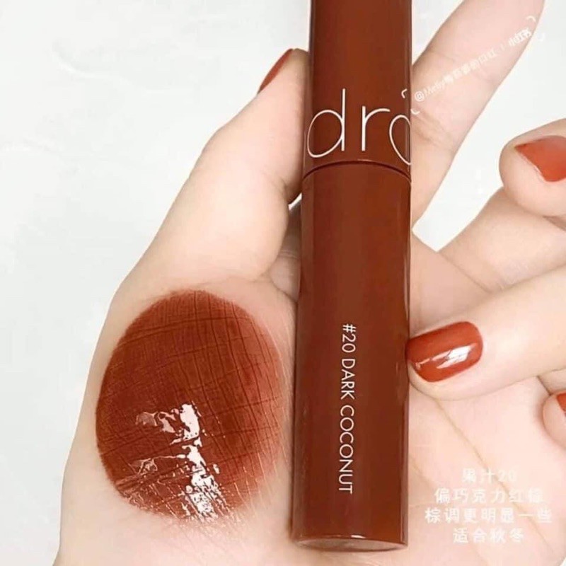 Son tint bóng Romand Juicy Lasting Tint Màu 20 Dark Coconut