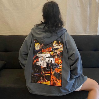 Áo hoodie luffy xám đen,áo hoodie luffy unisex