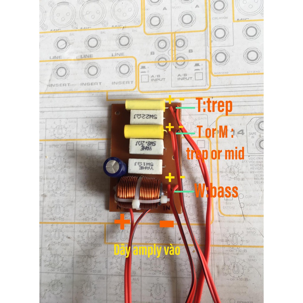 Bộ 2 mạch phân tần cho loa vừa và nhỏ