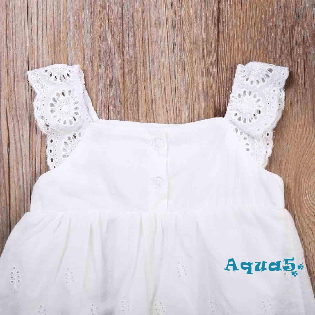 Jumpsuit Màu Trắng Dễ Thương Cho Bé Gái (0-24 Tháng)