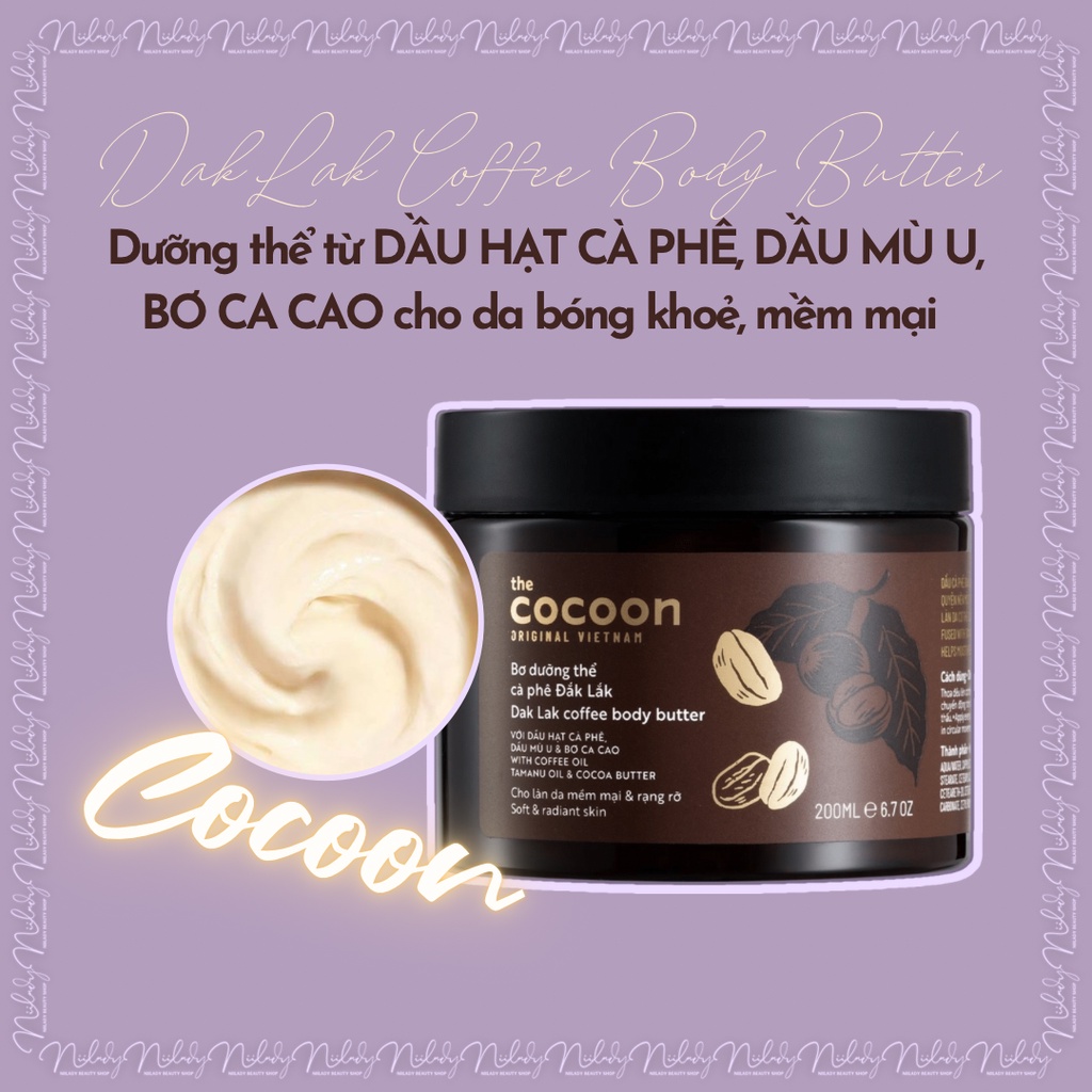 Bơ dưỡng thể cà phê Cocoon Đắk Lắk Coffee Body Butter 200ml