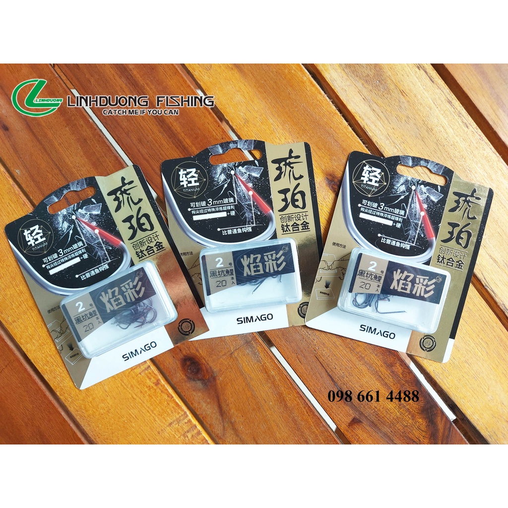 Lưỡi câu cá titan không nghạnh Simago.