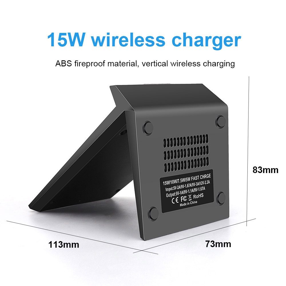 Đế Sạc Nhanh Không Dây Qi 10W / 15W / 20W Cho Điện Thoại Di Động