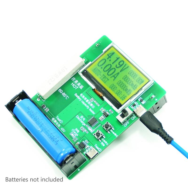 Máy Dò Dung Lượng Pin 18650 Màn Hình LCD Với Cổng Sạc Type-c