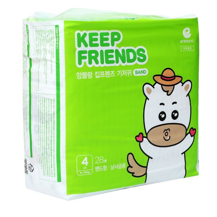 Tã dán Enblanc KEEP FRIEND nội địa Hàn quốc (2020) S40,M32,L28,XL24 miếng