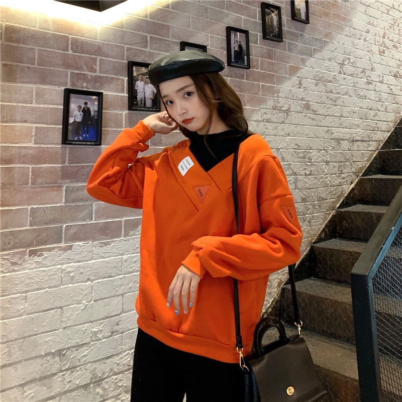 Áo Khoác Hoodie Dáng Rộng Ngắn Vải Lông Cừu Dày Dặn Phong Cách Chic Hồng Kông Cổ Điển Thời Trang Mùa Đông Cho Nữ