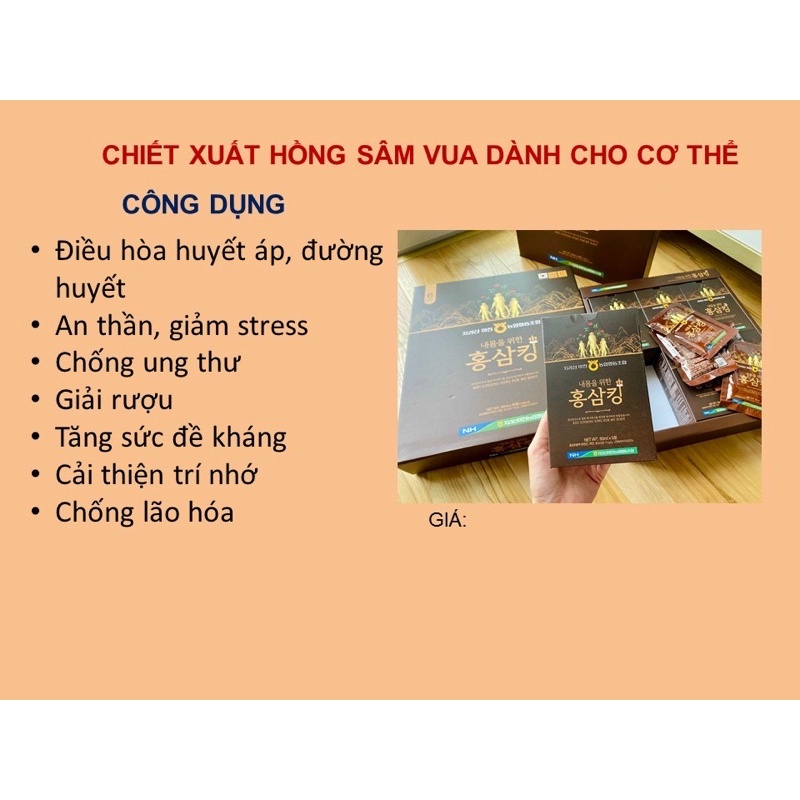 Nước Hồng Sâm Vua CAO CẤP Hàn Quốc