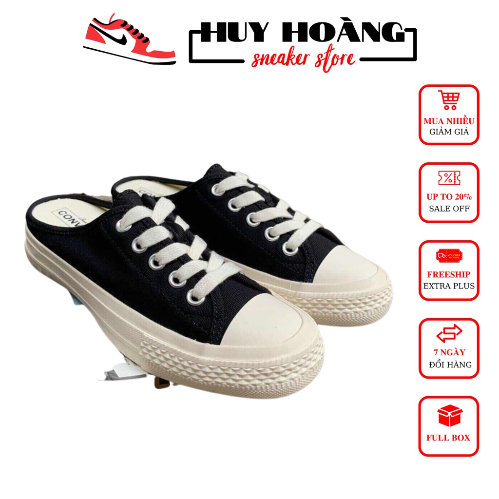 Giày sục thể thao nữ Converse - sneaker nữ đạp gót , sục cv 1970s đen ,trắng full box