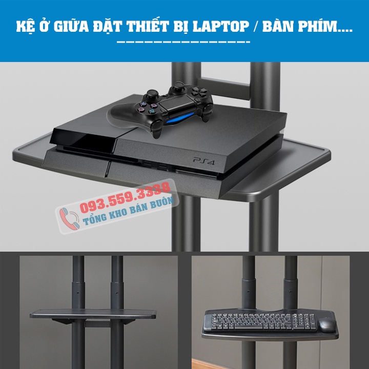 AVA1500 / Giá Treo Tivi Di Động NB AVA1500-60-1P 32 - 70 Inch / Có Bánh Xe Di Chuyển