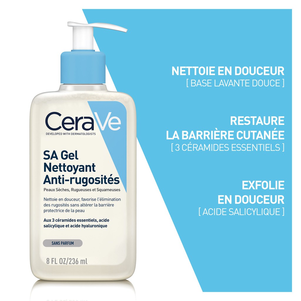 Sữa Rửa Mặt CERAVE SA Smoothing Cleanser 236ml (Bản Pháp Nội Địa) Sữa Rửa Mặt Cerave Da Dầu Mụn MIMI House
