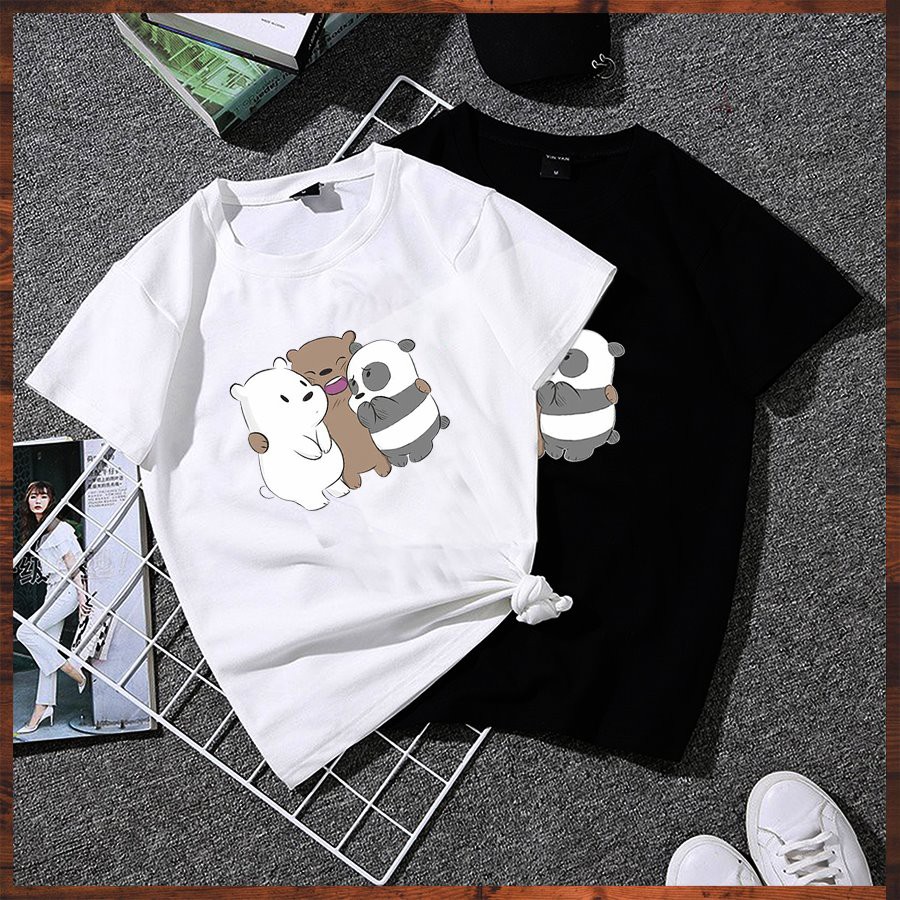 Áo thun nữ tay lỡ form rộng voi và thỏ thả bóng bay vải dày mịn 2020TN1011