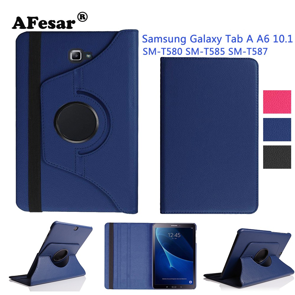 Bao da máy tính bảng có thanh đứng xoay 360 độ cho Samsung Galaxy Tab A A6 10.1 2016 T580 T585 T587