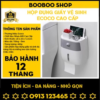 hộp đựng giấy vệ sinh ECOCO, hộp đựng giấy đa năng tiện dụng 2 tầng