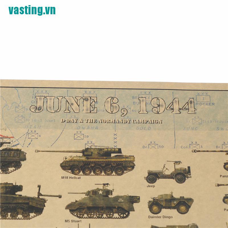 V☆Poster Dán Tường Hình world war ii tank Phong Cách retro