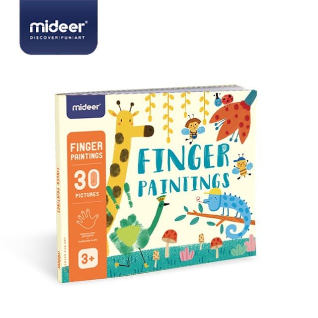 Màu vẽ bàn tay Mideer- finger paint cho bé yêu sáng tạo và Fingerpaint kèm sách