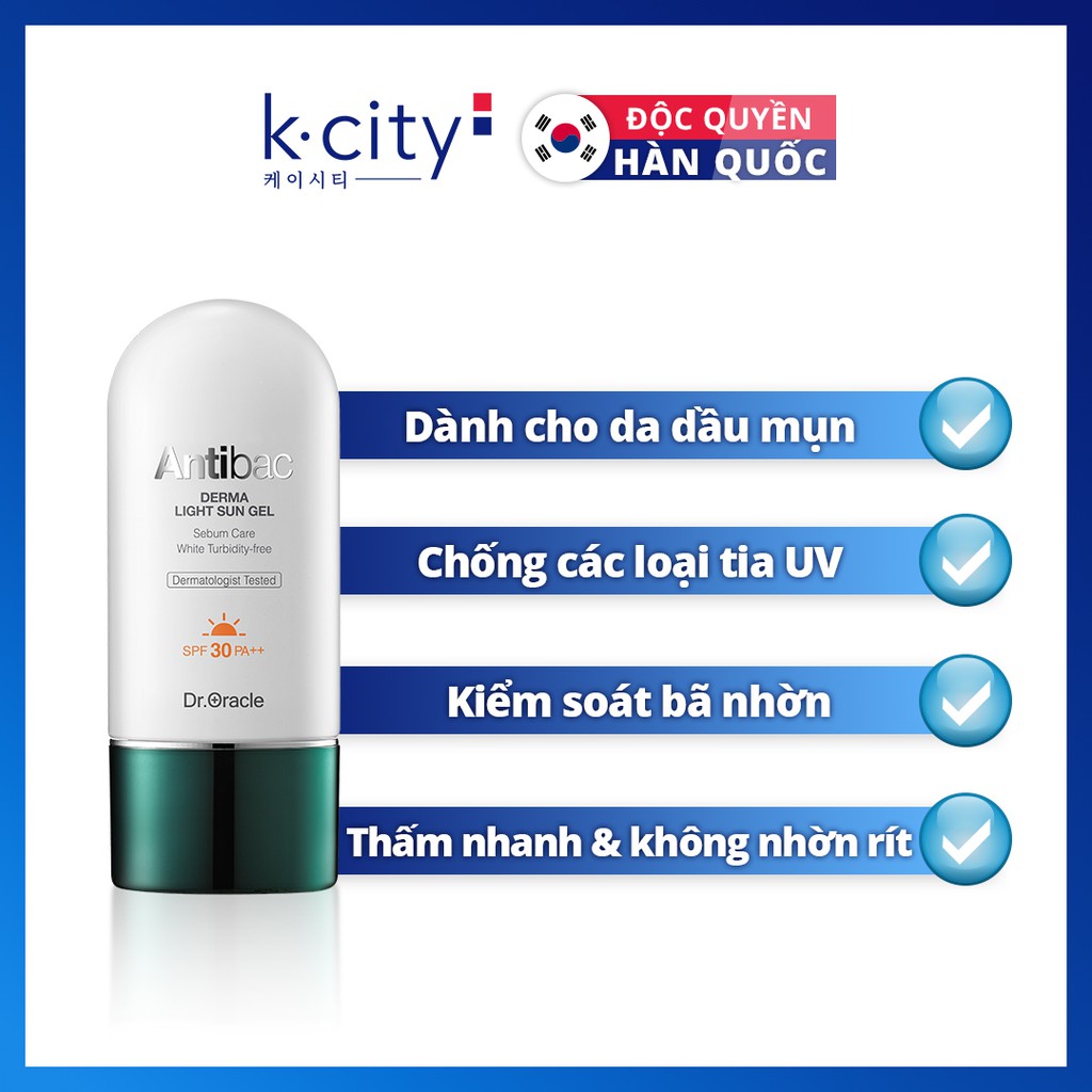 Kem Chống Nắng Da Dầu Mụn Hàn Quốc Antibac Derma SPF50+ PA+++ 60ml | BigBuy360 - bigbuy360.vn
