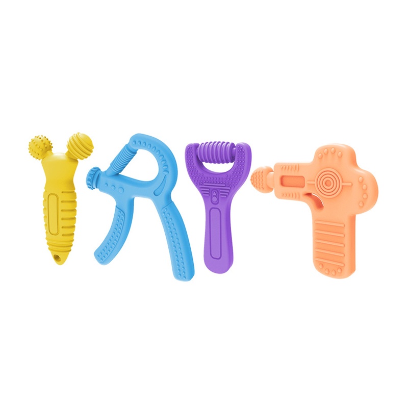 Đồ Chơi Ngậm Mọc Răng Bằng Silicone Đính Hạt Độc Đáo Cho Bé