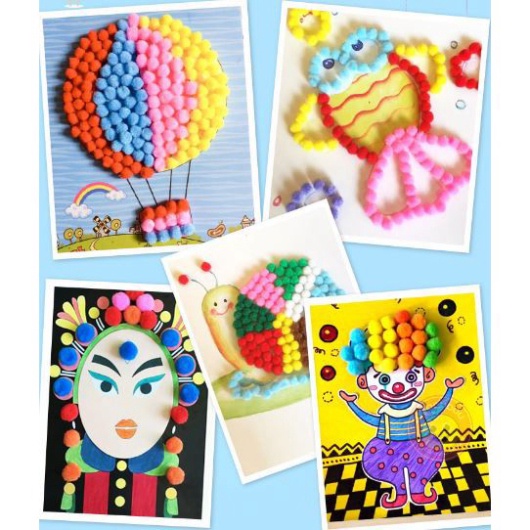 Quả bông pompom nhiều size bằng bông (1320BPP)