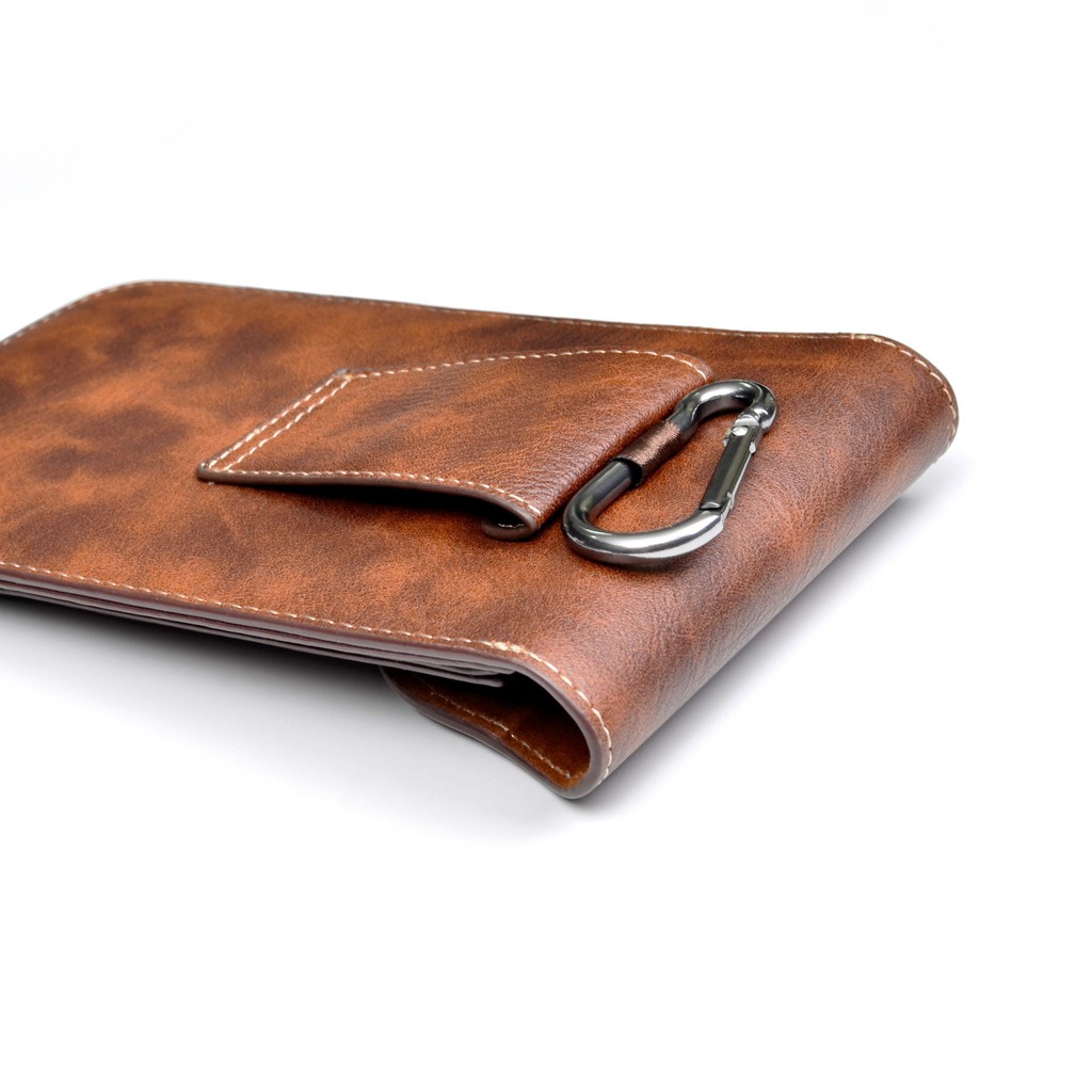 Túi đeo thắt lưng đựng điện thoại Puloka 2 ngăn đeo hông thắt lưng loại đứng