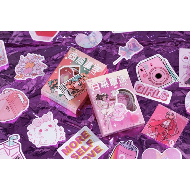 Set 50 sticker cô gái cá tính_hình dán trang trí