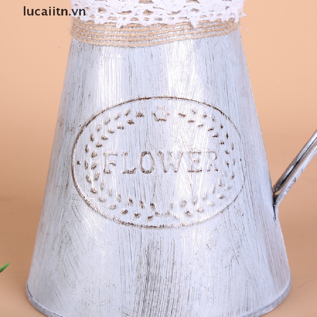 Bình Hoa Bằng Thiếc Phong Cách Vintage Độc Đáo