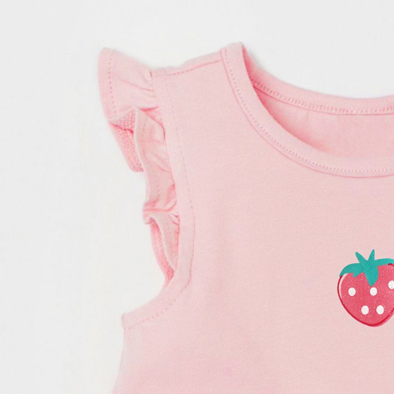 [ Hàng chính hãng ] Váy LITTLEMAVEN hồng dâu cực đẹp cho bé gái