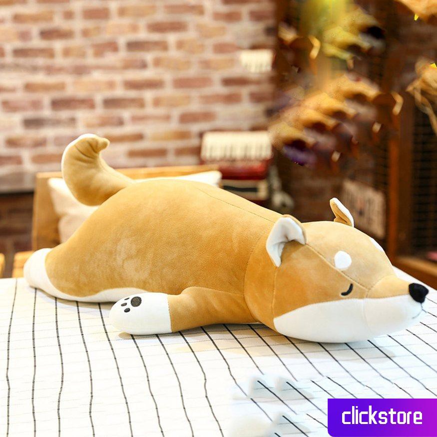 Thú nhồi bông hình chú chó shiba inu corgi cỡ lớn cao cấp