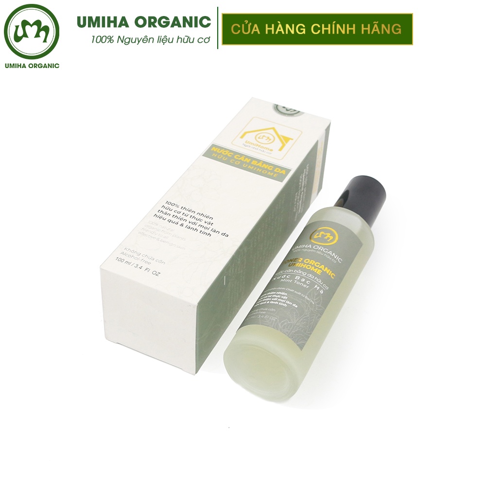 Nước Cân Bằng Da Toner Bạc Hà Hữu Cơ Umiha 50/100ml Cấp Ẩm Cho Da Hiệu Quả