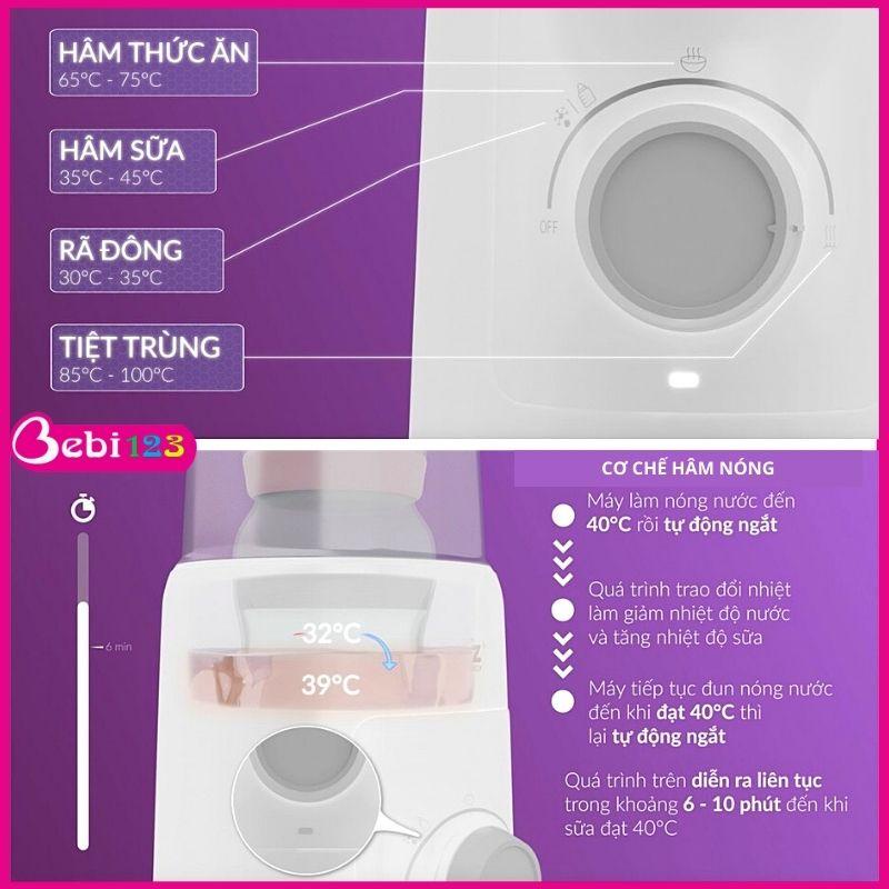 (Bảo hành 12 Tháng) Máy hâm sữa tiệt trùng bình sữa Fatz Baby Mono 6 cho bé