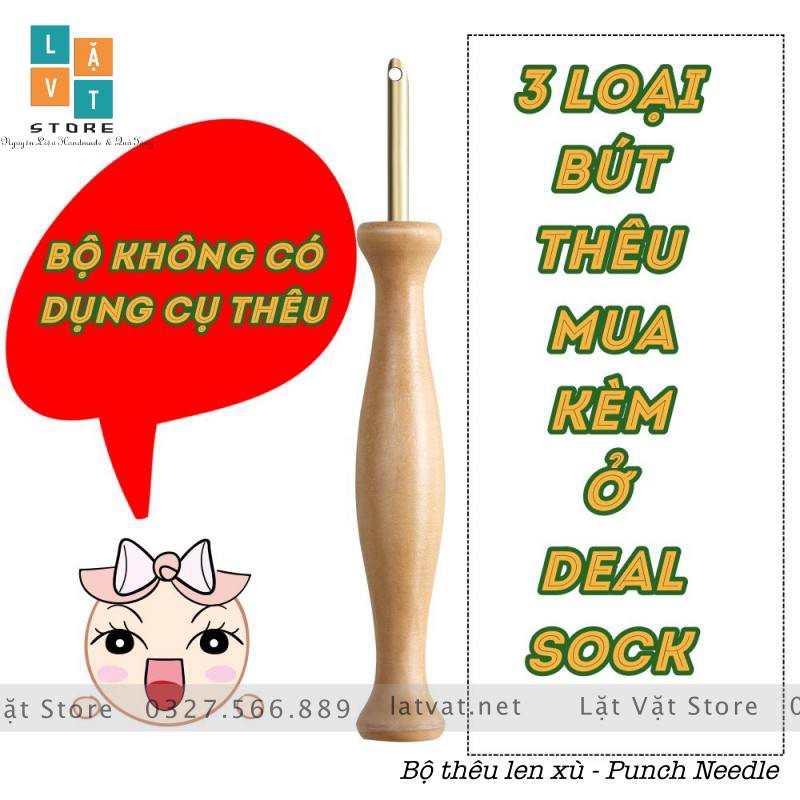 Bộ Len Xù Cú Mèo Thông Minh - Punch Needle