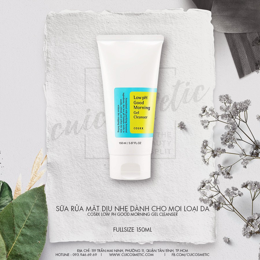 Gel rửa mặt dịu nhẹ Cosrx Low Ph Good Morning Gel Cleanser